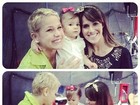 Fernanda Pontes leva a filha para assistir à gravação do DVD da Xuxa