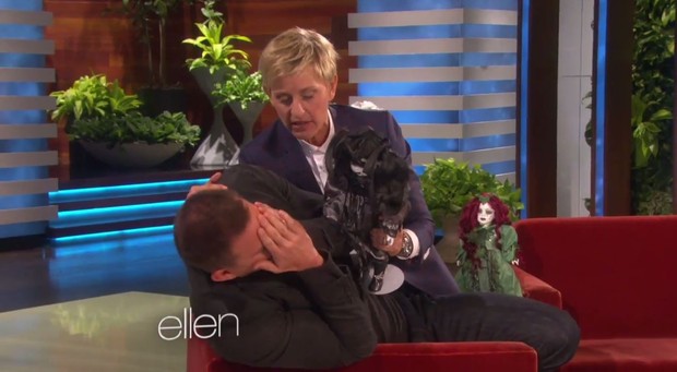 Channing Tatum e Ellen DeGeneres (Foto: Video/Reprodução)