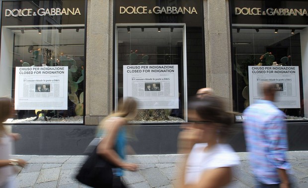 Fachada de loja da Dolce &amp; Gabbana em Milão, Itália (Foto: Reuters / Agência)