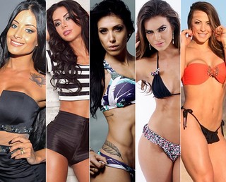 Aline Riscado, Graciella Carvalho, Bella Falconi, Renata Molinaro e Michelly, ex-BBB (Foto: EGO)