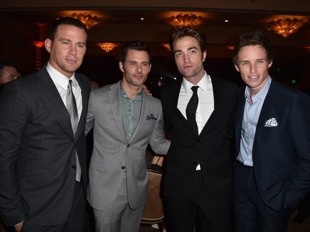 Channing Tatum, James Marsden, Robert Pattinson e Eddie Redmayne em evento em Los Angeles, nos Estados Unidos (Foto: Kevin Winter/ Getty Images/ AFP)