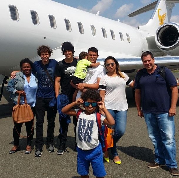 Belle Silva, Thiago Silva, David Luiz (Foto: Instagram/Reprodução)