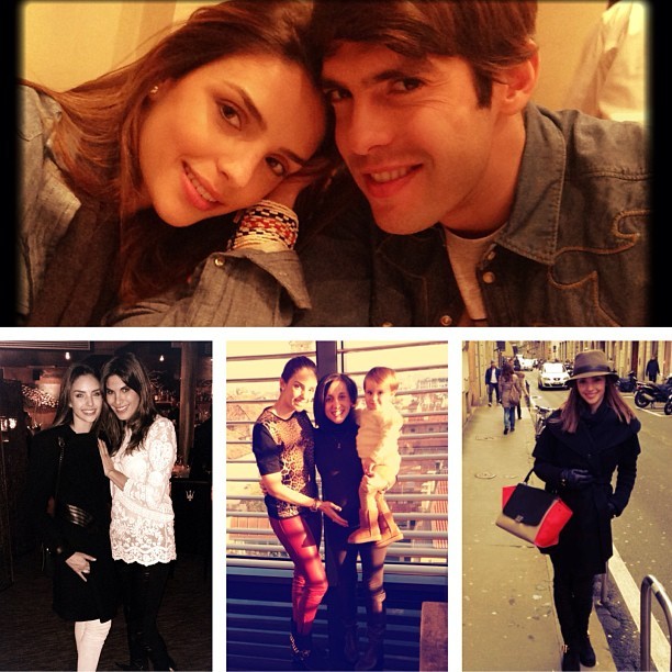 Carol Celico posta foto com Kaká e amigos (Foto: Instagram / Reprodução)