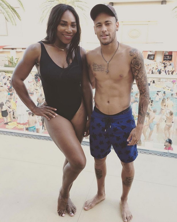 Serena Williams e Neymar em festa nos Estados Unidos (Foto: Instagram/ Reprodução)