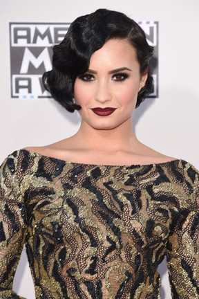 Demi Lovato em prêmio de música em Los Angeles, nos Estados Unidos (Foto: Jason Merritt/ Getty Images/ AFP)