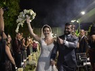 Sem Miguel Falabella como padrinho, Laura Keller se casa no Rio
