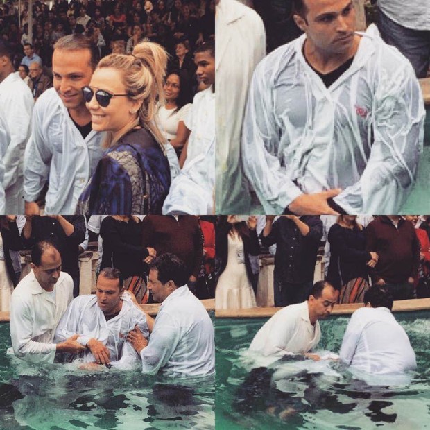 Ex-Bbb Fernando Mesquita é batizado no Rio (Foto: Divulgação)