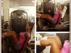 Gracyanne Barbosa mostra pernas musculosas em academia