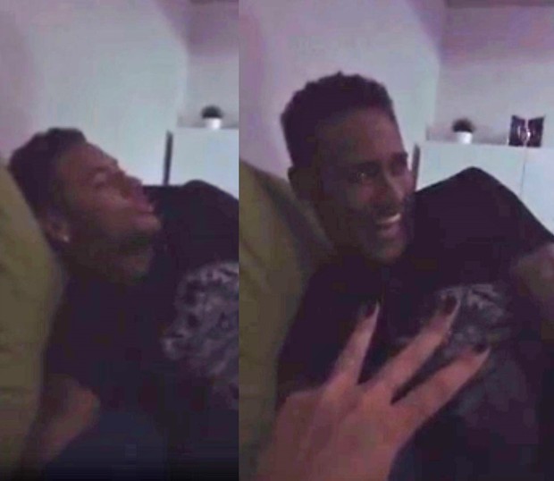 Bruna Marquezine tenta tirar Neymar da preguiça (Foto: Reprodução/Instagram)