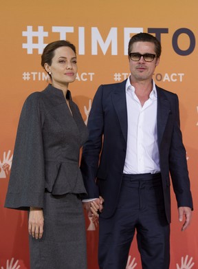 Angelina Jolie e Brad Pitt (Foto: Agência AFP)
