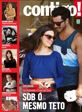 Isis Valverde e o namorado, Uriel del Toro, em capa de revista (Foto: Contigo!/ Reprodução)