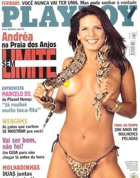 Andrea Baptista foi capa da Playboy em outubro de 2000 (Foto: Reprodução)