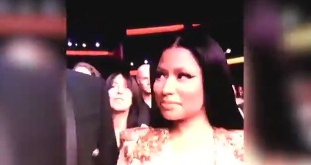Nicki Minaj durante apresentação de Jennifer Lopez (Foto: Reprodução)