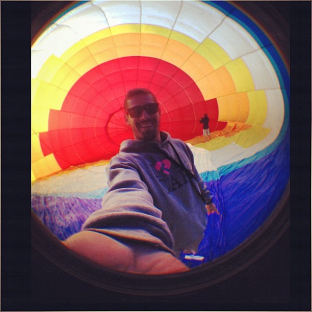Yuri se prepara para voo de balão (Foto: Reprodução/Instagram)