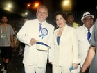 Glória Pires e Orlando Morais desfilam juntos na Sapucaí, no Rio