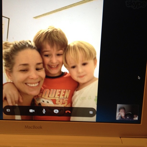 Danielle Winits com os filhos e Amaury (Foto: Instagram/Reprodução)