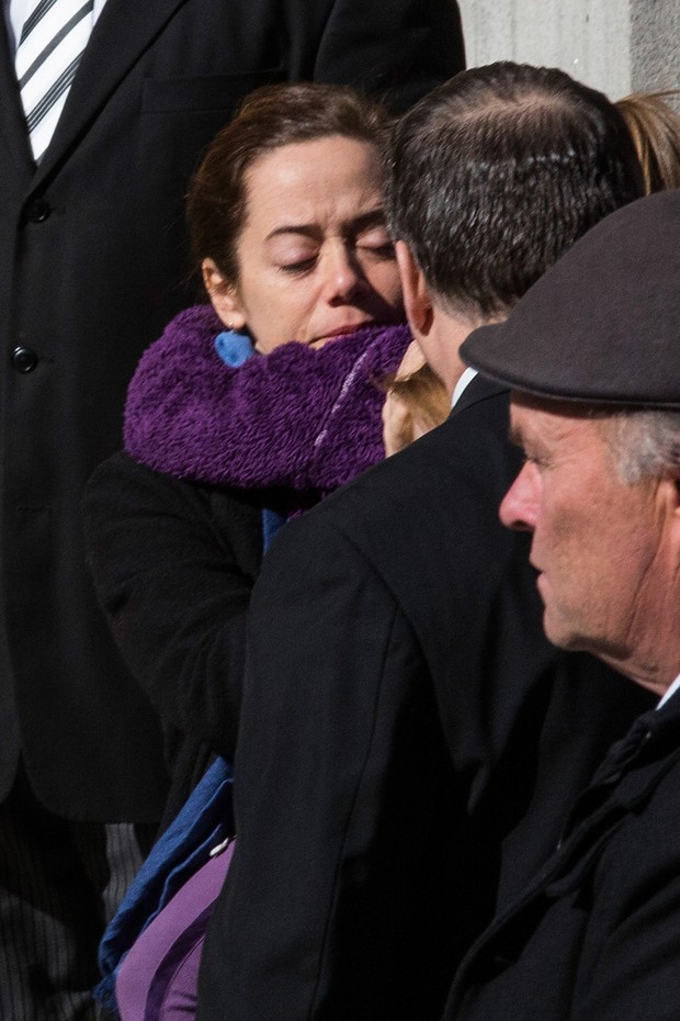 Mimi O&#39;Donnell no funeral de  Philip Hoffman  (Foto: EMMANUEL DUNAND / AFP)