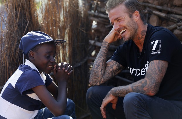 David Beckham em missão solidária na Suazilândia (Foto: Getty Images)