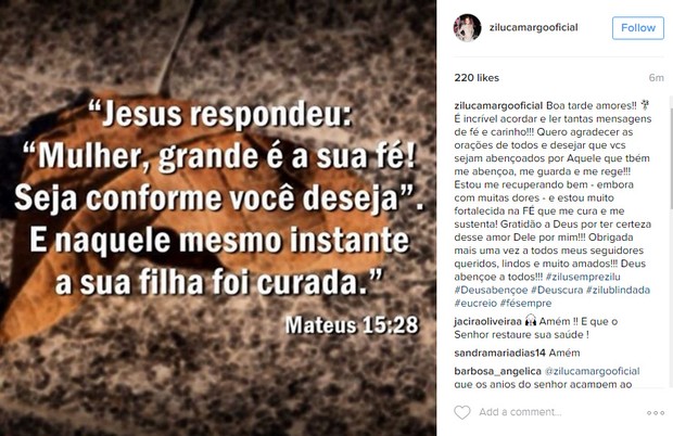 Zilu Carmargo  (Foto: Instagram / Reprodução)