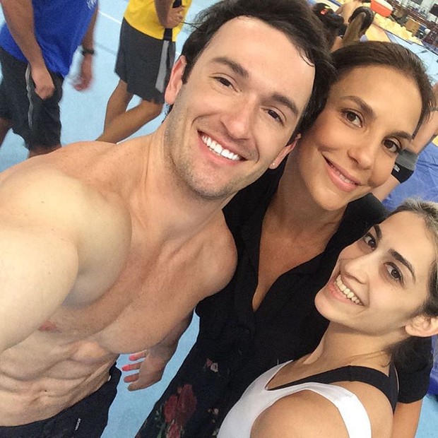 Diego Hypolito, Ivete Sangalo e Danielle Hypolito (Foto: Instagram / Reprodução)