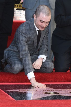 Daniel Radcliffe ganha estrela na Calçada da Fama de Hollywood em Los Angeles, nos Estados Unidos (Foto: Robyn Beck/ AFP)