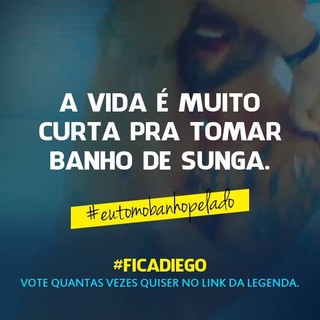 Diego Grossi ganhou dos amigos uma hashtag e um link para votarem em João para sair do BBB 14 (Foto: Reprodução do Facebook)