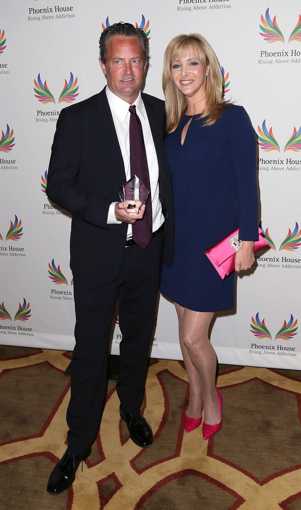 Matthew Perry e Lisa Kudrow em prêmio em Los Angeles, nos Estados Unidos (Foto: David Livingston/ Getty Images)