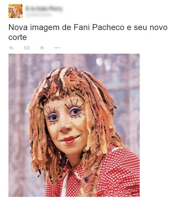 Usuários do Twitter comentam novo corte de Fani Pacheco (Foto: Twitter / Reprodução)