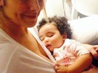 Samara Felippo posta foto com a filha caçula: 'Não dormi a noite toda'