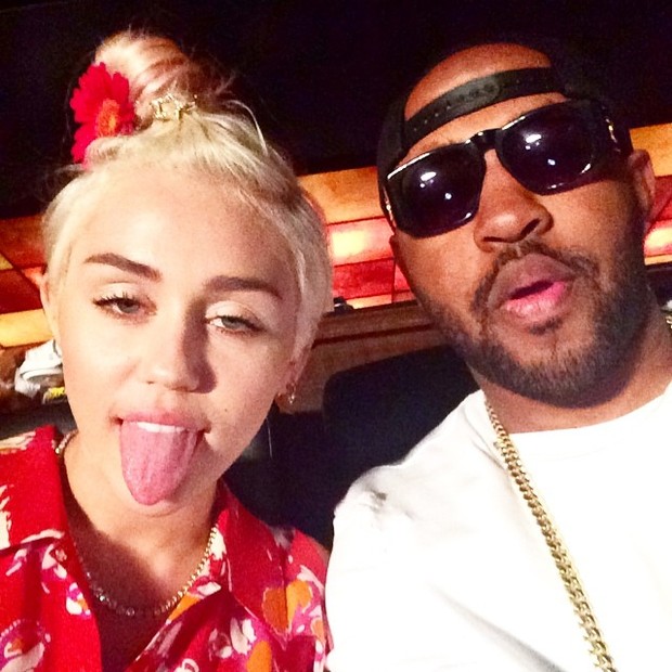 Miley Cyrus e Mike Will Made It (Foto: Reprodução/Instagram)