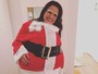 Kyra Gracie se fantasia de Papai Noel em noite de Natal com Malvino e filhas