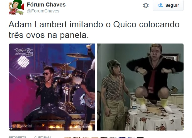 Adam Lambert ganha meme nas redes sociais (Foto: Reprodução/Instagram)