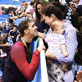 Michael Phelps e Nicole Michele Johnson e o filho do casal, Boomer Phelps (Foto: Reprodução/Instagram)