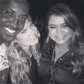 Thiaguinho, Fernanda Souza e Preta Gil em show no Rio (Foto: Instagram/ Reprodução)