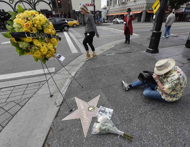 Estrela de Leonard Nimoy na calçada da fama (Foto: Reuters/Agência)