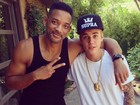 Justin Bieber se encontra com Will Smith e posta foto: 'Meu tio'