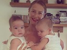 Luana Piovani comemora cinco meses dos filhos gêmeos