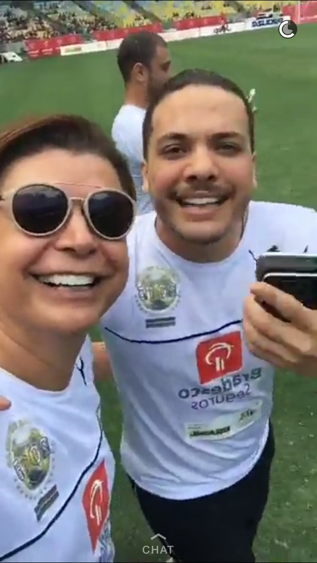 David Brazil e Wesley Safadão (Foto: Snapchat / Reprodução)