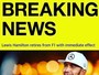 Lewis Hamilton faz pegadinha de 1º de Abril: 'Aposentado da Fórmula 1'