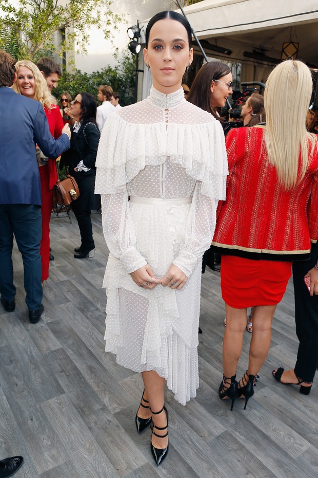 Katy Perry em evento de moda em Los Angeles, nos Estados Unidos (Foto: Jeff Vespa/ Getty Images )