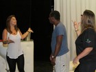 Viviane Araújo ensaia peça teatral