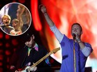 Filhos de Gwyneth Paltrow e Chris Martin cantam em show do Coldplay