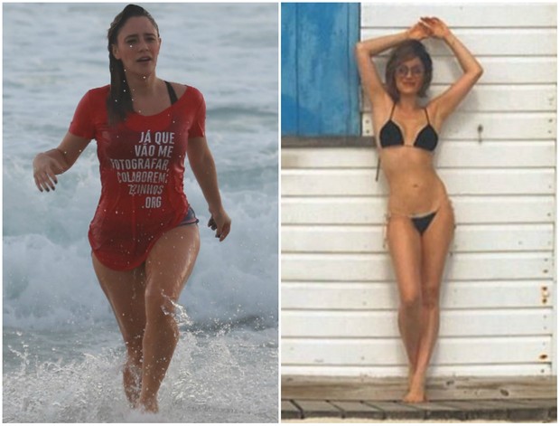 Fernanda Vasconcellos antes e depois da dieta (Foto: Dilson Silva/Agnews/Instagram)
