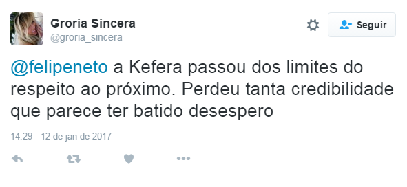 Internauta critica Kéfera após vídeo polêmico (Foto: Reprodução/Twitter)