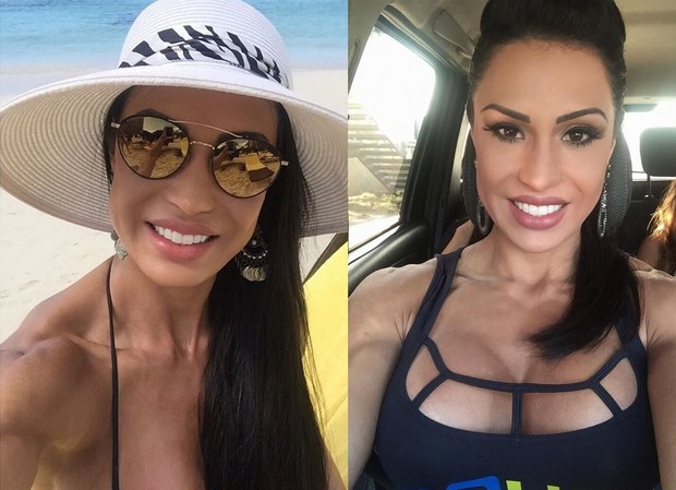 Gracyanne Barbosa: antes e depois das lentes de contato nos dentes (Foto: Reprodução/Instagram)