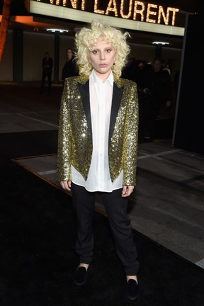 Lady Gaga em evento de moda em Los Angeles, nos Estados Unidos (Foto: Larry Busacca/ Getty Images/ AFP)