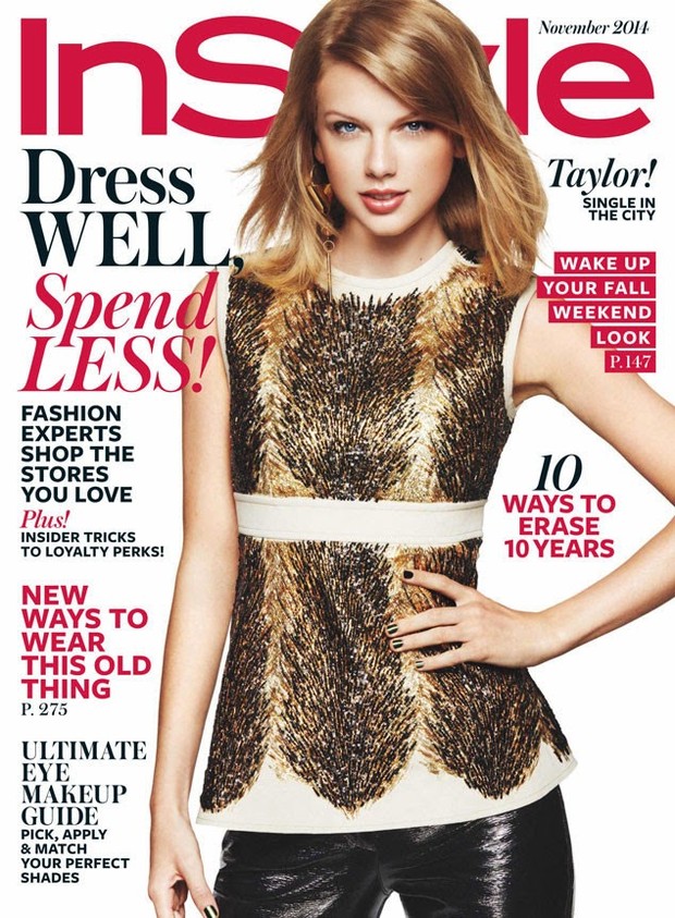 Taylor Swift na capa da revista InStyle de novembro (Foto: Reprodução/Instagram)