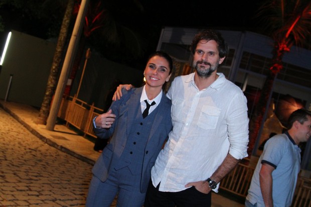 GIovanna Antonelli com o marido Leonardo Nogueira no lançamento da novela Sol Nascente  (Foto: Fabio Moreno/Agnews)