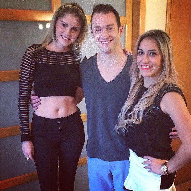 Bárbara Evans, Daniele Hypólito e Diego Hypólito (Foto: Instagram / Reprodução)