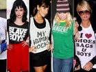 Katy Perry, Paris Hilton e outras  mandam recados em suas t-shirts
